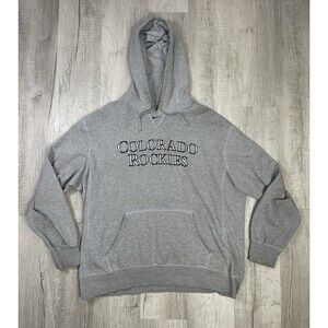 Vintage Nike Colorado Rockies Center Swoosh Hoodie Size XXL 2XL 90s Rare Prime V